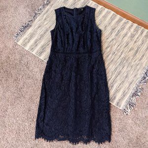 Banana Republic Navy Lace Sheath Dress